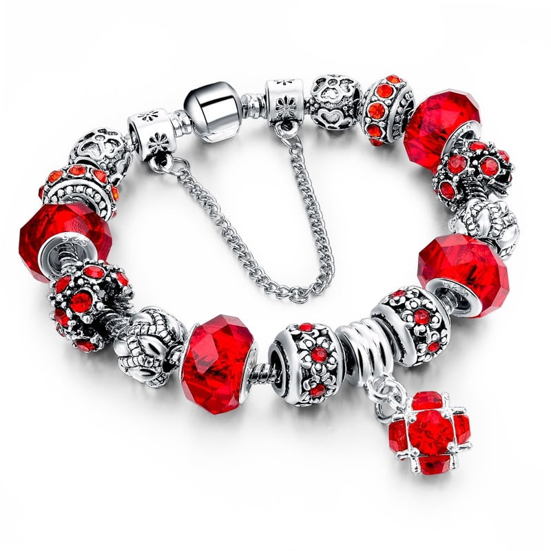 Glass bead charm bracelets outlet