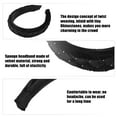 thumbnail image 4 of Unique Bargains 1 Pcs Velvet Twist Braid Headband Fashion Hairband for Woman Non Slip Black, 4 of 7