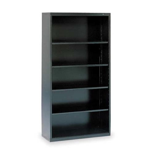 TENNSCO B-66BK Welded Steel Bookcase, H 66, 5 Shelf, Black