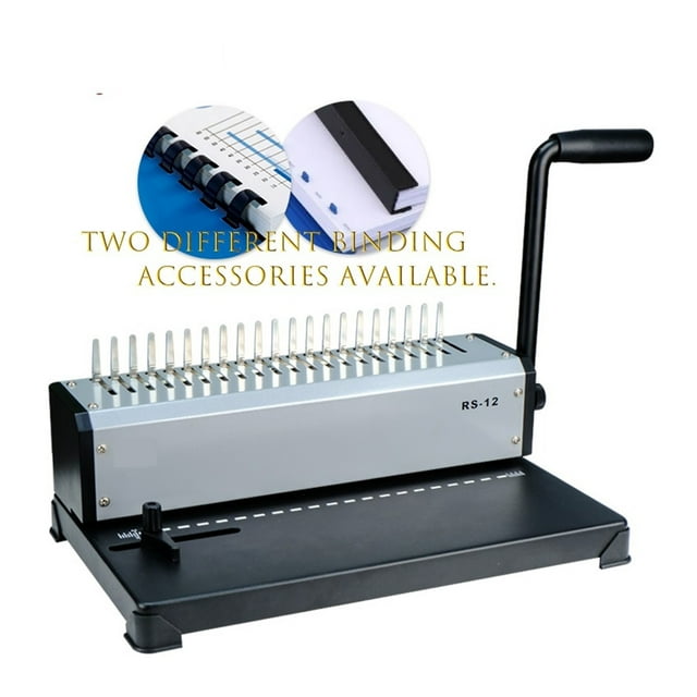 Factory Office Comb Binder RS-12 Binding Machine Comb-Type/Clamp Folder Of A4 Paper Bookbinding Machine ,Pinpoint Punching