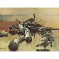 thumbnail image 2 of Mason, Roy M. 24x19 White Modern Wood Framed Museum Art Print Titled - Geese on the Great Flyway, 2 of 4