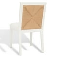 thumbnail image 3 of SAFAVIEH Couture Emilio Modern Linen Solid Dining Chair, White/Natural (Set of 2), 3 of 5