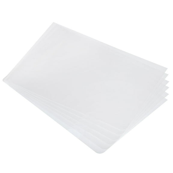 Uxcell L Type Folders A5 Plastic Clear Folder File Jacket Sleeves, Clear 6 Pack