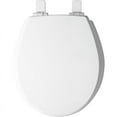 thumbnail image 3 of Mayfair Slow Close Round White Molded Wood Toilet Seat, 3 of 5