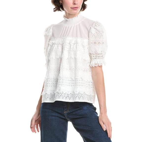 Endless Rose womens Lace Babydoll Top, s, White