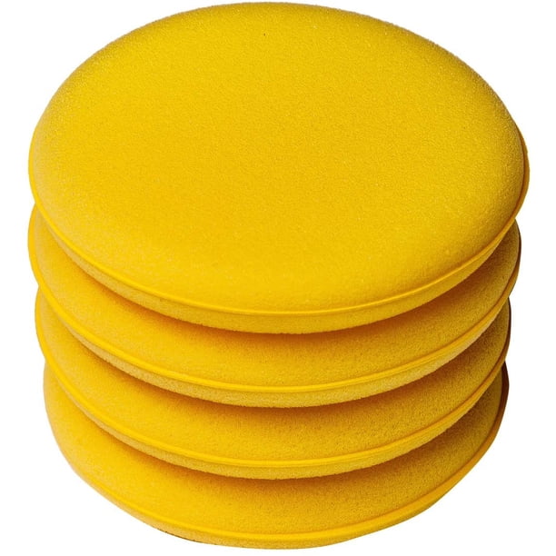 Esponja para pulir automóviles, almohadilla pulidora de espuma, aplicador de cera para pulir, almohadillas de cera aplicadoras de esponja, para limpiar ventanas de vehículos (4 unidades) brillar Electrónica