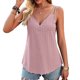 thumbnail image 1 of Blusa Mangas Largas Top Mujer Camisola con ojales Dobladillo fluido Sin mangas Camisas de verano Kuymtek Rosa T S para Mujer, 1 of 8
