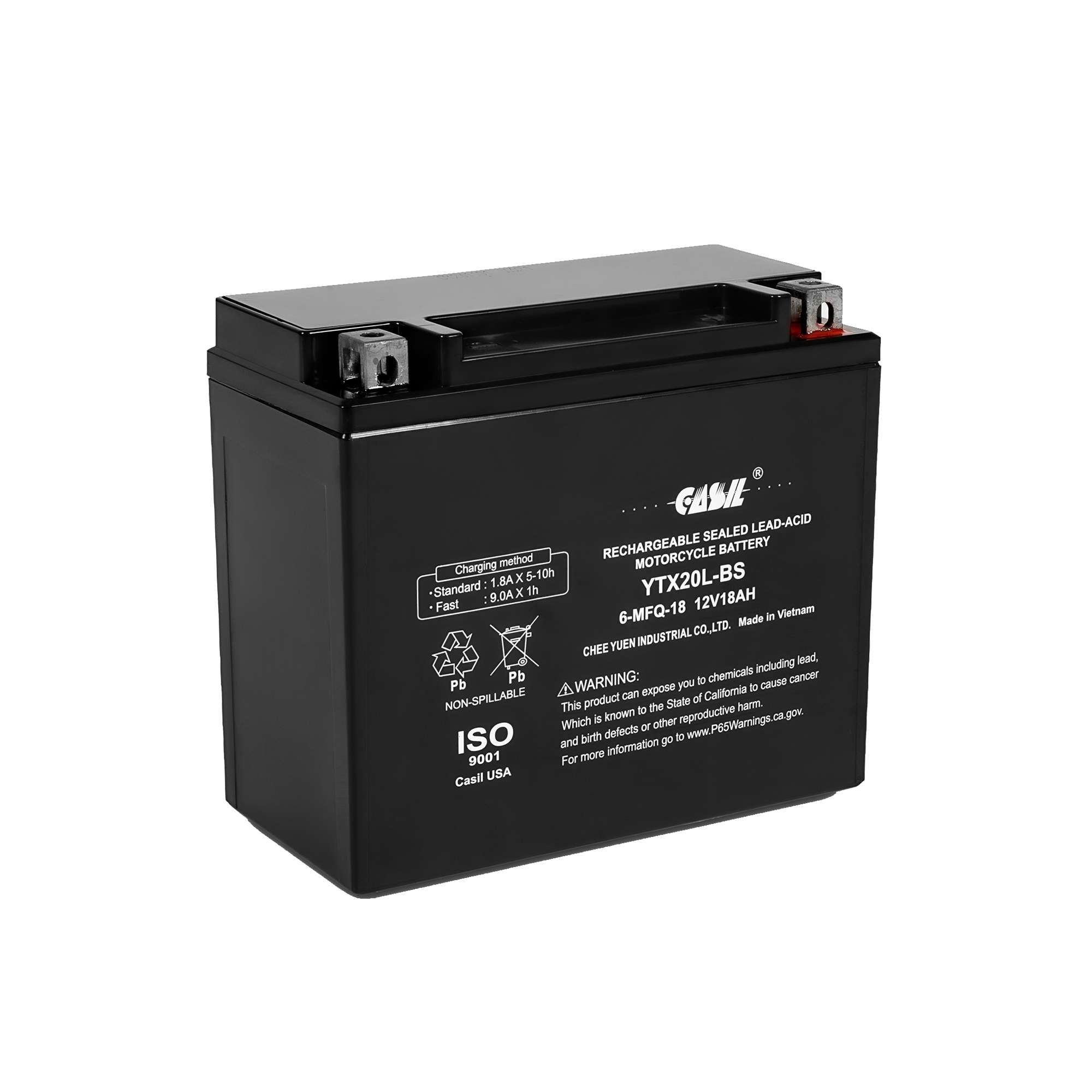 YTX20L-BS Battery for Yamaha Big Bear Grizzly Kodiak YFM400 400, 450