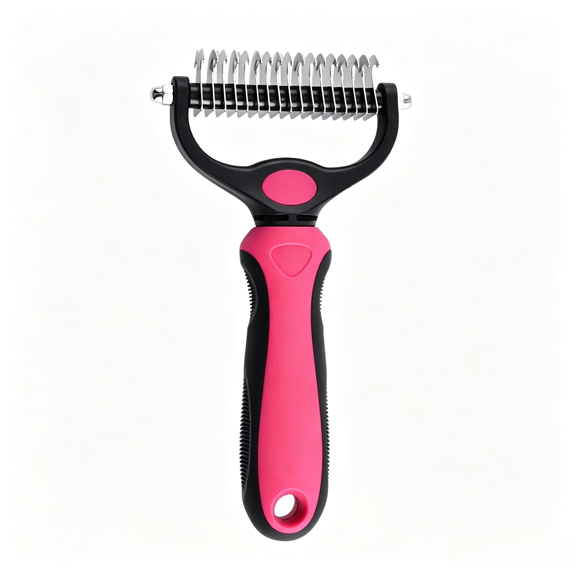Dematting Comb for Dogs Undercoat Rake Pet Brush for Long Hair Deshedding Dog Brush Removes Tangles Knots and Loose Fur Grooming Tool for Thick Coats