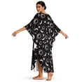 thumbnail image 2 of Xixirimido Celestial Sun Moon Stars Print Women Kaftan Dresses Plus Size Beach Cover Up Deep V-Neck Batwing Sleeves Swimsuit Coverups Summer Caftan Dress, 2 of 7