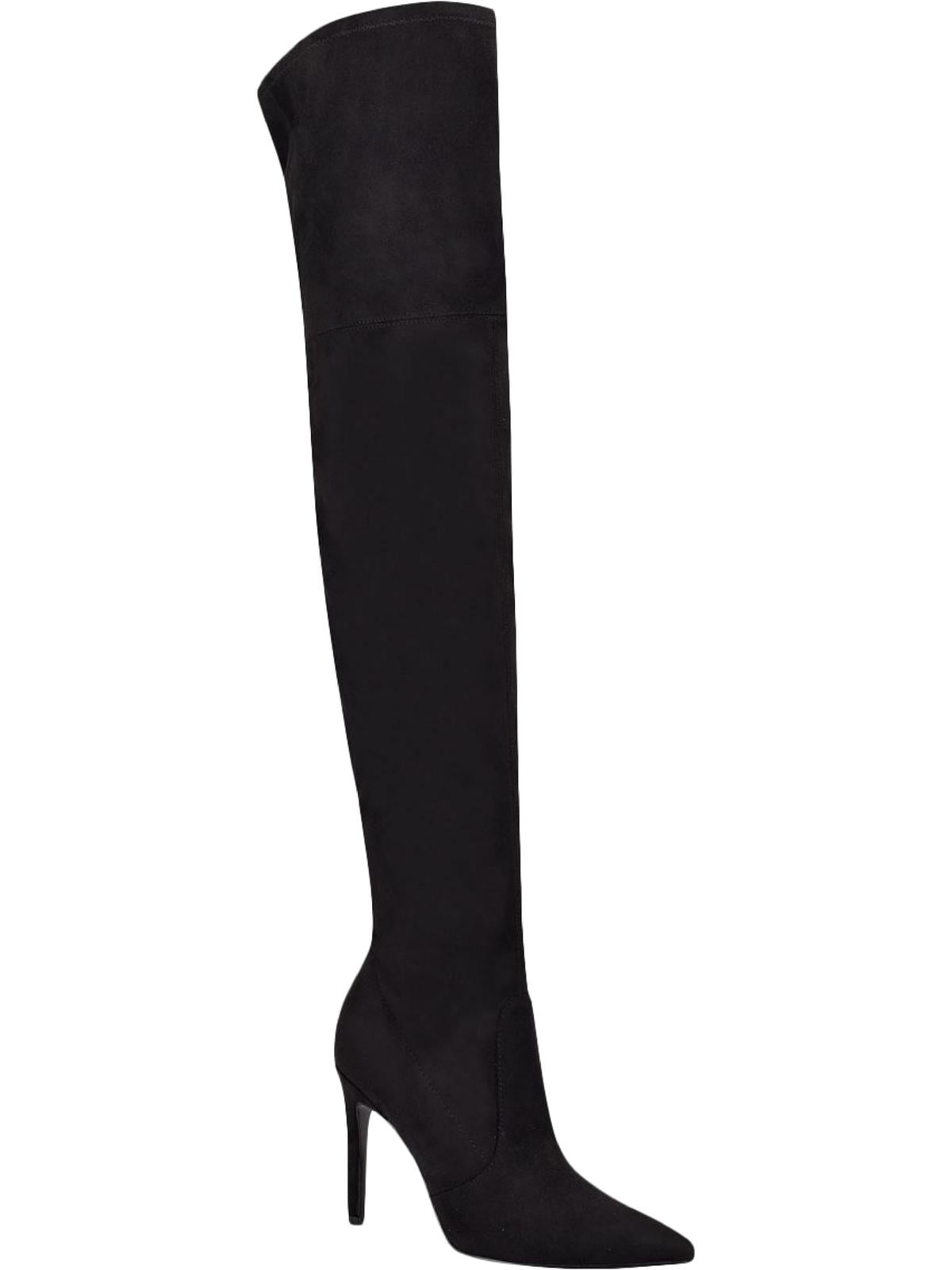 Ladies Long Tall High Thigh Suede Stiletto Heel Pointed Toe Over The Knee Boots 