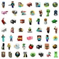 thumbnail image 2 of 50 Pieces Minercrafter Stickers Decals Set for Kids Adults, Waterproof Pixel Miner Crafting Gaming Stickers for Kid Game Reward,Water Bottles, Laptop Decor,Video Game(set B), 2 of 5
