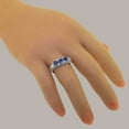 thumbnail image 6 of LBG British Made Traditional 925 Sterling Silver Ring with Natural Sapphire Womens Promise Ring - 33 size options - Size 4.25, 6 of 7