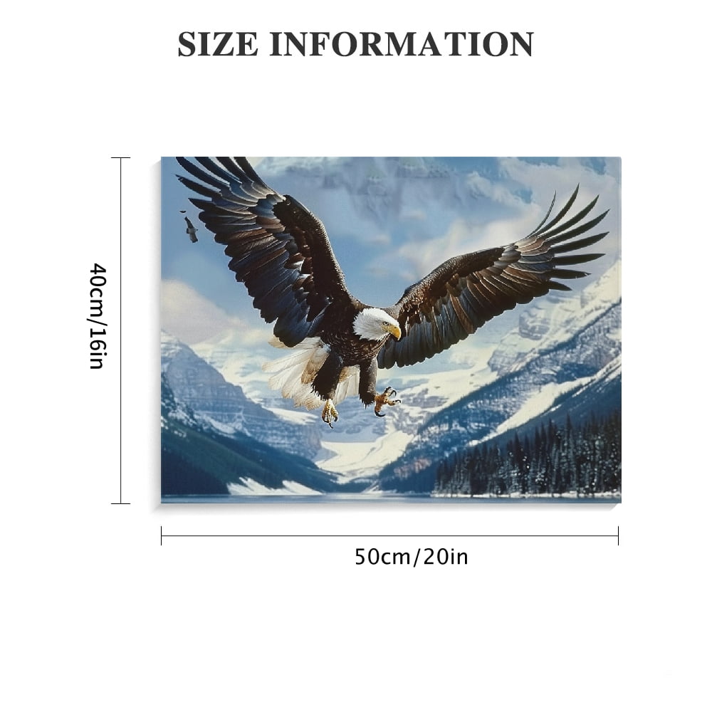YILUYINQING Eagle Wings Mountains Canvas Print Wall Decor 20x16in