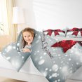 thumbnail image 4 of Manfei Princess Bowknot Bedding Comforter Set for Child, Xmas Snowflake Print Twin Comforter Sets, Happy New Year Reversible Bedding Set, Lightweight Room Decor, 2-Piece, 4 of 8