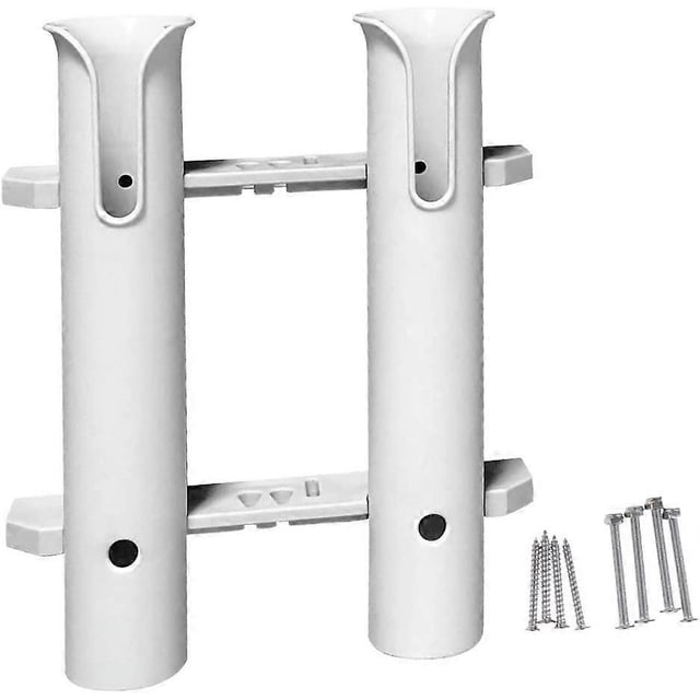 Plastic Dual 2-ROD Rack Vertical Holder Organiser - Boat Kayak Fishing Rod Storage Lure