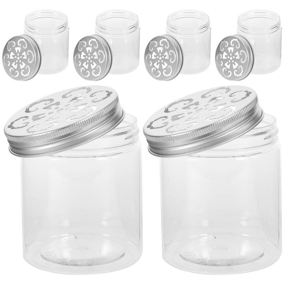 HORIALENCE Small Jars With Lids Transparent 6Pcs 3.22X2.75X2.75in Pantry Organization