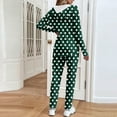 thumbnail image 5 of 2 Piece Tracksuits Sets for Women Loose Full Zip Long Sleeve Hoodies and Jogging Pants Loungewear Outfits New Fall Sets for Women Pants and Tops Green XXL, 5 of 5