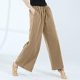 thumbnail image 4 of UYISJ Women Palazzo Dance Pants Wide Leg Loungewear Flowy Pants for Work Out, Yoga Brown XL, 4 of 6