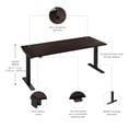 thumbnail image 3 of Move 40 Series 72W x 30D Height Adjustable Standing Desk - Engineered Wood, 3 of 7