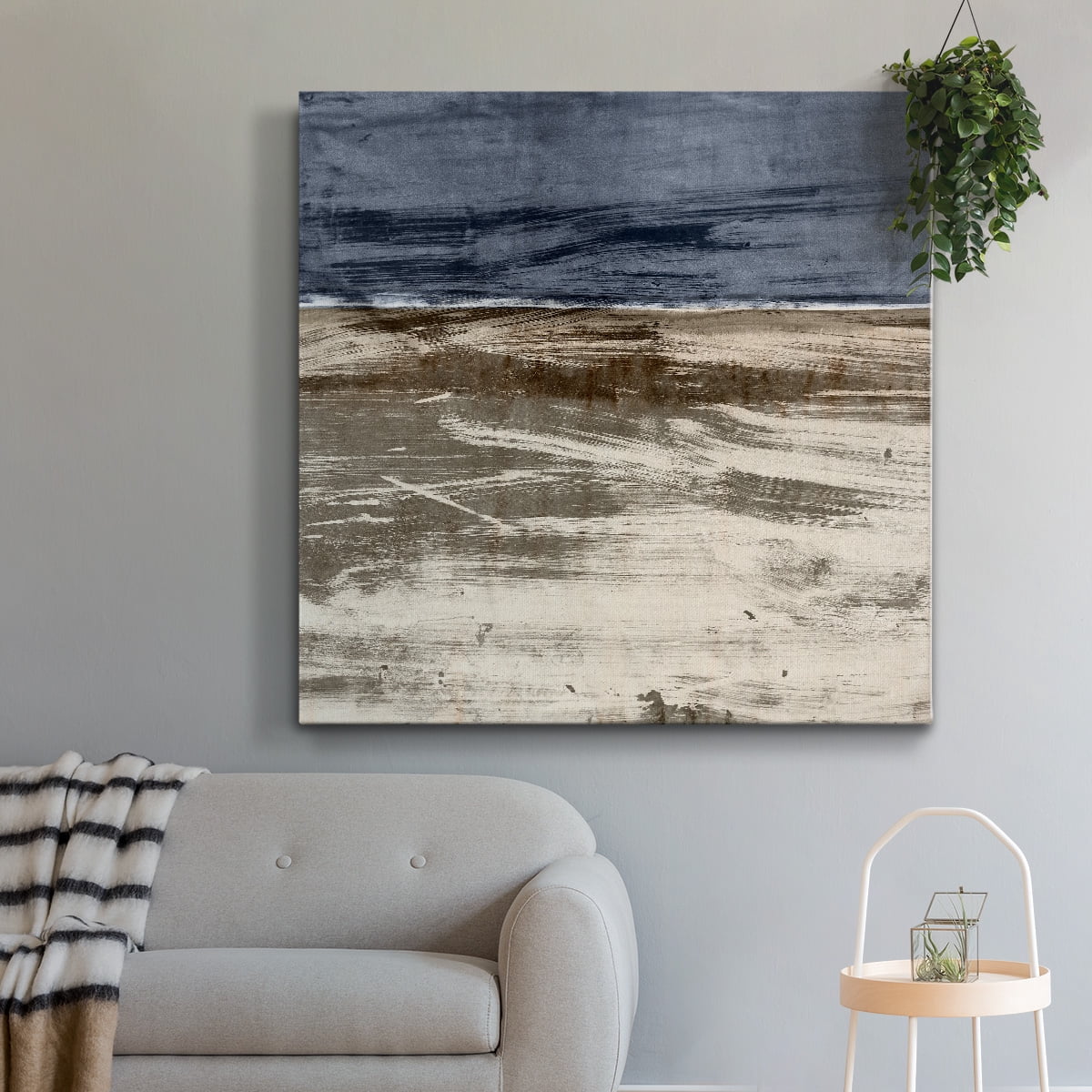 Wexford Home Grey Horizon-Premium Gallery Wrapped Canvas, 16" x 16" - Ready to Hang