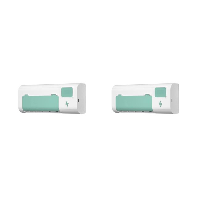 Soporte para cepillos de dientes Kearding montado en la pared Verde 2Conjunto