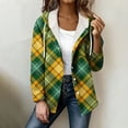 thumbnail image 2 of Gamivast Jackets for Women Plaid Oversized Button Down Hooded Shacket Jacket Spring Fashion Long Sleeve Casual Coats with Chest Pocket Trendy Outerwear 2026, 2 of 6