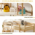 thumbnail image 6 of Zimtown Twin Size Loft Bed with Stairs Wood Low Sturdy Loft Bed for Bedroom, Wood Color, 6 of 10