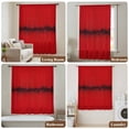 thumbnail image 6 of Red Black Ombre Sheer Curtains 54 Inches Long, Modern Abstract Art Light Filering Curtains, Breathable Simi Curtain Privacy Drapes for Kitchen Bathroom Nursery Lightweight Small Window Treatment, 6 of 9