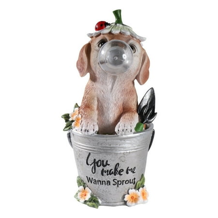 

Solar Lights Resin Simulation Puppy Waterproof Lamp Outdoor Decoration Animal