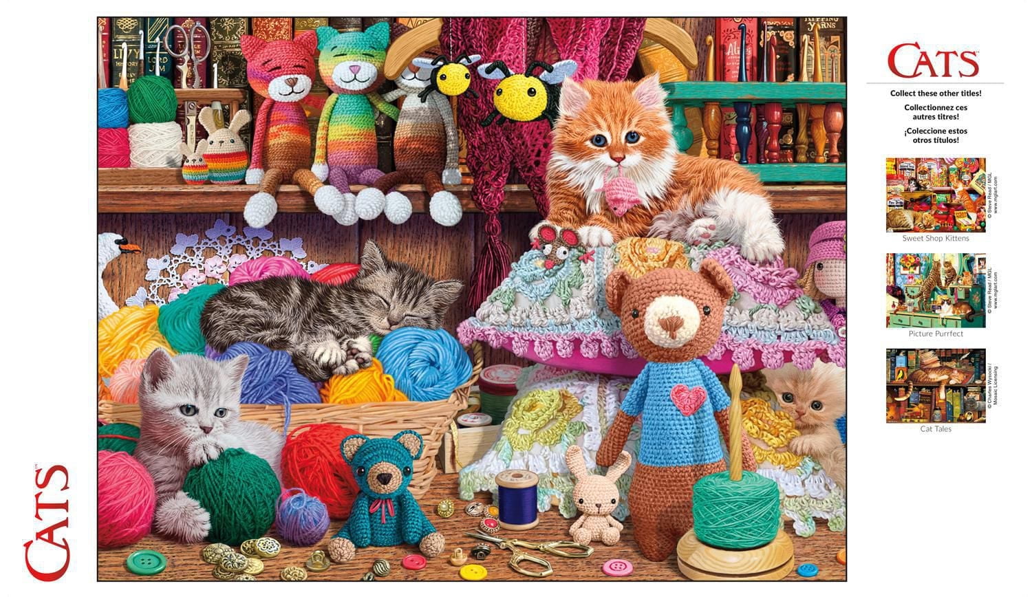 Buffalo Games Cats Series Crochet Kittens 750 Piece Jigsaw Puzzle