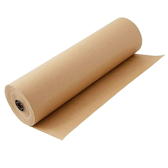 Rouleau de Papier d'Emballage Kraft Brun, Papier d'Emballage et de Construction d'Artisanat Recyclable pour le Déplacement, Support de Bulletin et Nappes en Papier