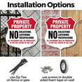 thumbnail image 2 of Private Property Shield Label Set No Soliciting Loitering Trespassing All Offenders Will Be Prosecuted To The Full Extent Of Law 6 inch X 6 inch Shield Shaped Commercial Grade Plastic, 2 of 6
