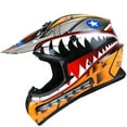 thumbnail image 2 of 1Storm Adult Motocross Helmet BMX MX ATV Dirt Bike Downhill Mountain Bike Helmet SC09S Monster Shark Orange; + Goggles + Skeleton Orange Glove Bundle, 2 of 8