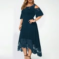 thumbnail image 3 of Patlollav Spring Dresses for Women 2024, Plus Size Women Dress Sexy Ruffle Strapless Lace Splicing Short Sleeve Dresses, 3 of 6