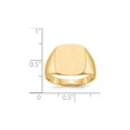 thumbnail image 5 of Solid 14k Yellow Gold Men's Engravable Signet Ring (14.7mm) - Size 9.5, 5 of 5