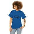 thumbnail image 3 of Think Happy Thoughts Inspirational Optimistic  Gildan Unisex Cotton Tee, 3 of 7