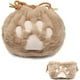 thumbnail image 1 of Bolsa de maquillaje con diseño de garra de gato, con cordón, para viaje, para guardar cosas en el baño, con diseño de dedos de los pies para damas y niñas (marrón), 1 of 5