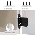 thumbnail image 2 of Lnrkai 10 pack 1/2" Overlay Cabinet Hinges, 5 Pairs Self Closing Matte Black - Face Frame Mount with Door Bumpers and Screws, 2 of 8