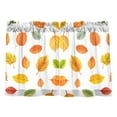 thumbnail image 7 of Yayeee Kitchen Curtains Tier Pair Light Filtering 27"x36" Rod Pocket Short Cafe Window Panel, Yellow Leaves, 7 of 7