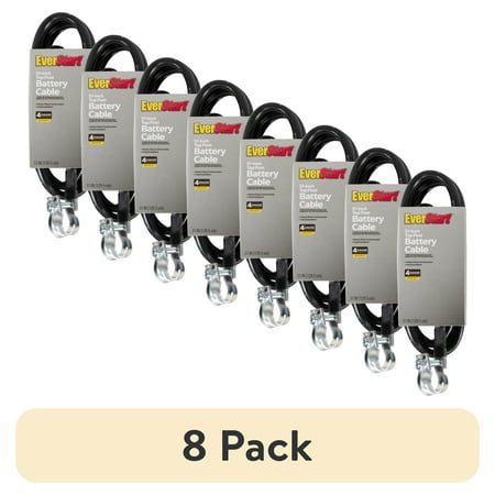 (8 pack) Everstart LF51-4L-77 4-Gauge Top Post Battery Cable, 51-Inches