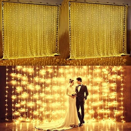 3m X 3m Led Curtain Lights Starry Christmas String Light Indoor