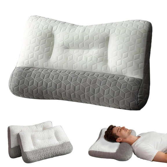 Core Cervical Support Pillow – Firm Orthopedic Neck Pillow for Pain Relief, Back and Side Sleepers – Ergonomic Contour Pillow