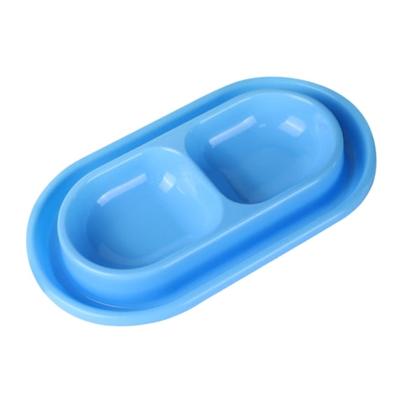 Cat Bowls for Food and Water, Pet Double Bowl Feeder for Indoor Cats, Puppy Dishes, Non- Outside, Easy Clean, 10.6"x6.1", 3 Colors Available for Home, Kitchen