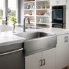 Houzer EPG-3300 32.875" x 20" x 10" Epicure Series Apron Front Farmhouse Stainless Steel Single Bowl Kitchen Sink