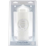 Darice Pillar Wedding Verse Candle 9 inch White 1104-60
