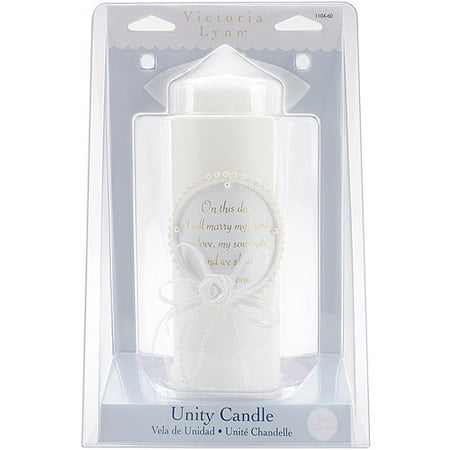 Darice Pillar Wedding Verse Candle 9 inch White 1104-60