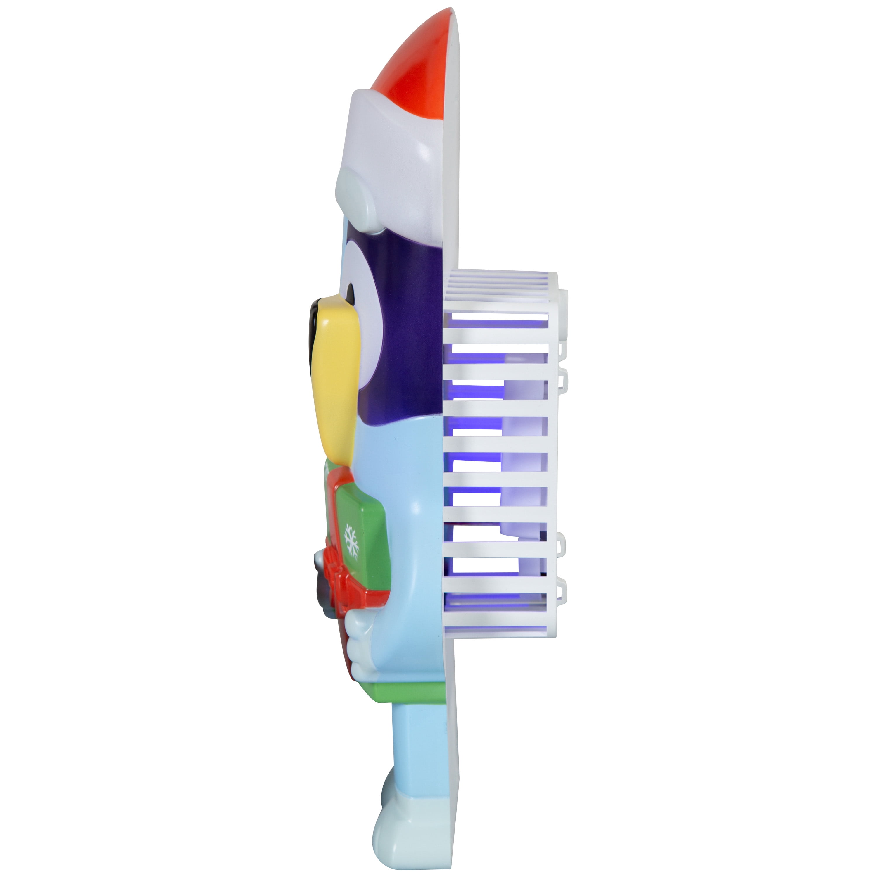 Christmas Battery Operated Holiday Lighting Projector Lights Radiant Beams Blow Mold Hanging Bluey with Santa Hat BBC