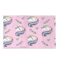 thumbnail image 2 of CADecor Unicorn Pop Art on the Pink Background Bath Rug Bathroom Mat Doormat 30x18 inches, 2 of 2