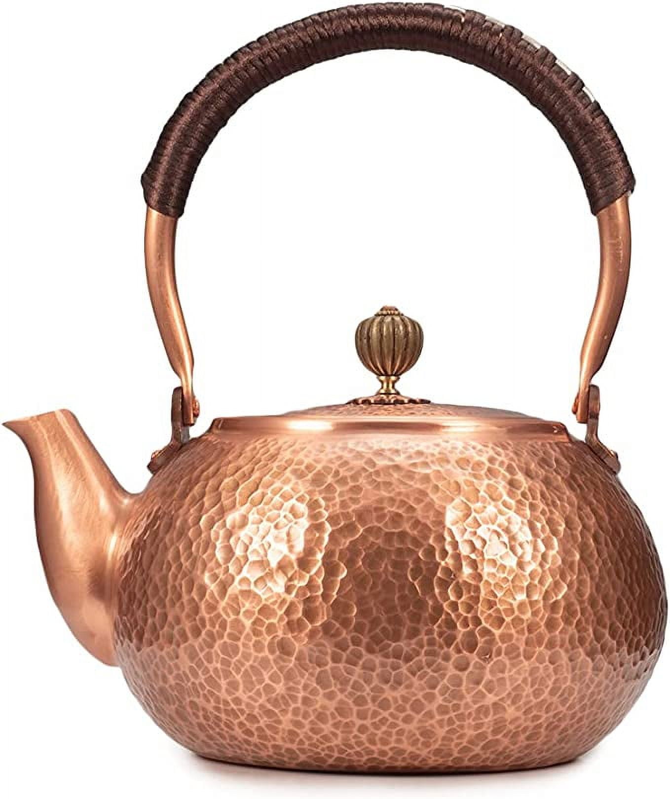 Electric Kettles for Boiling Water Antique Copper Tea Kettle Handmade  Hammer Pattern Red Copper Teapot Thickened Uncoated Kettle Health Tea Set  Crafts